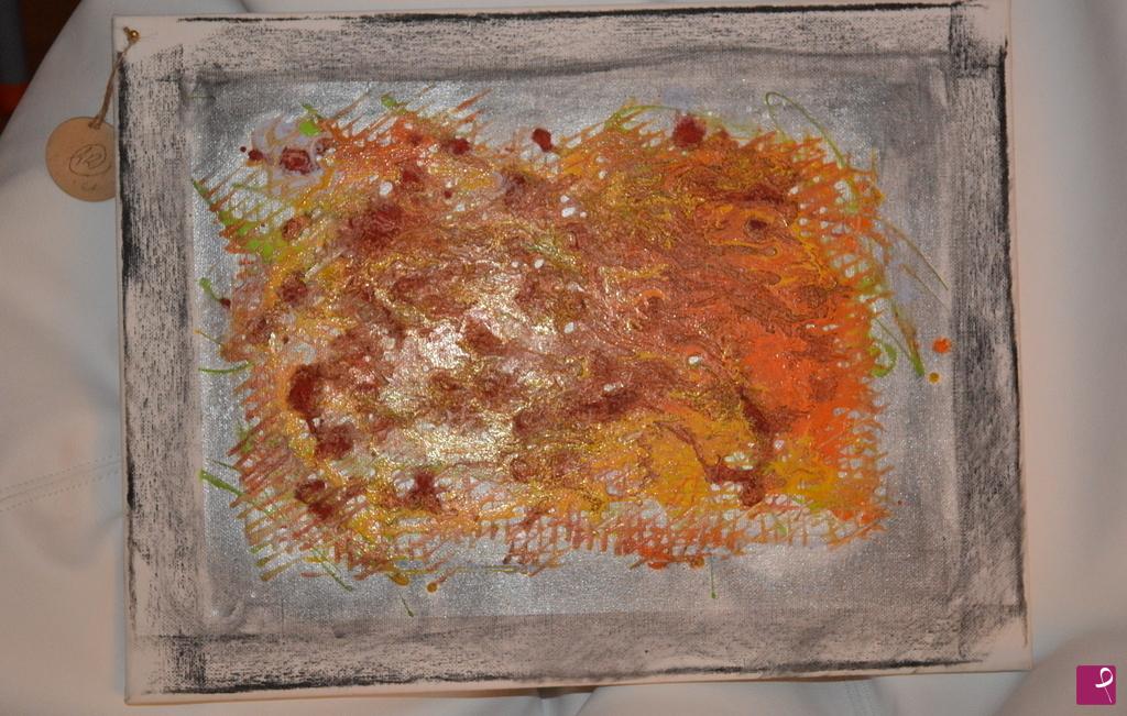 quadri in vendita online - orange in black 1