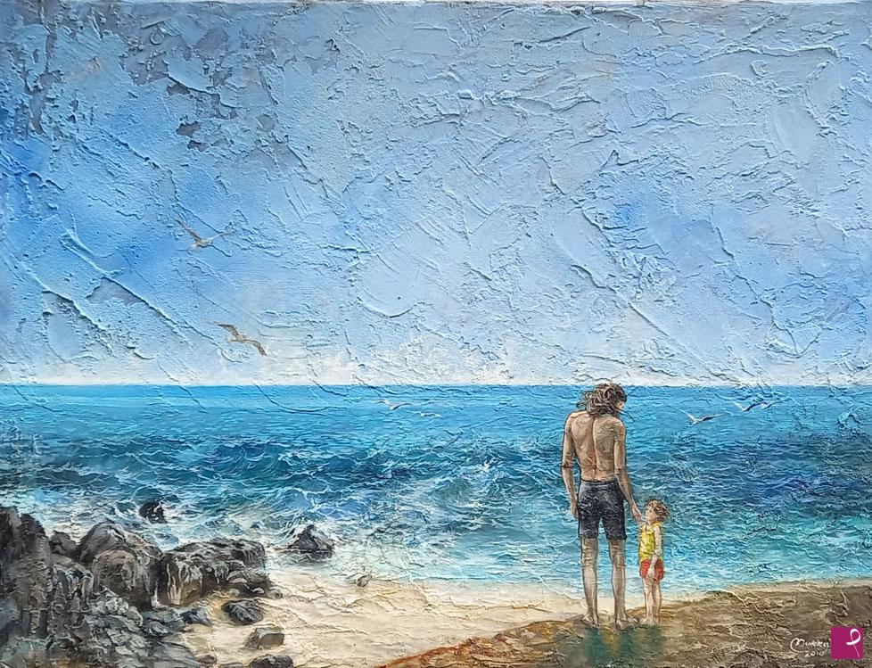 quadri in vendita online - Padre e figlio
