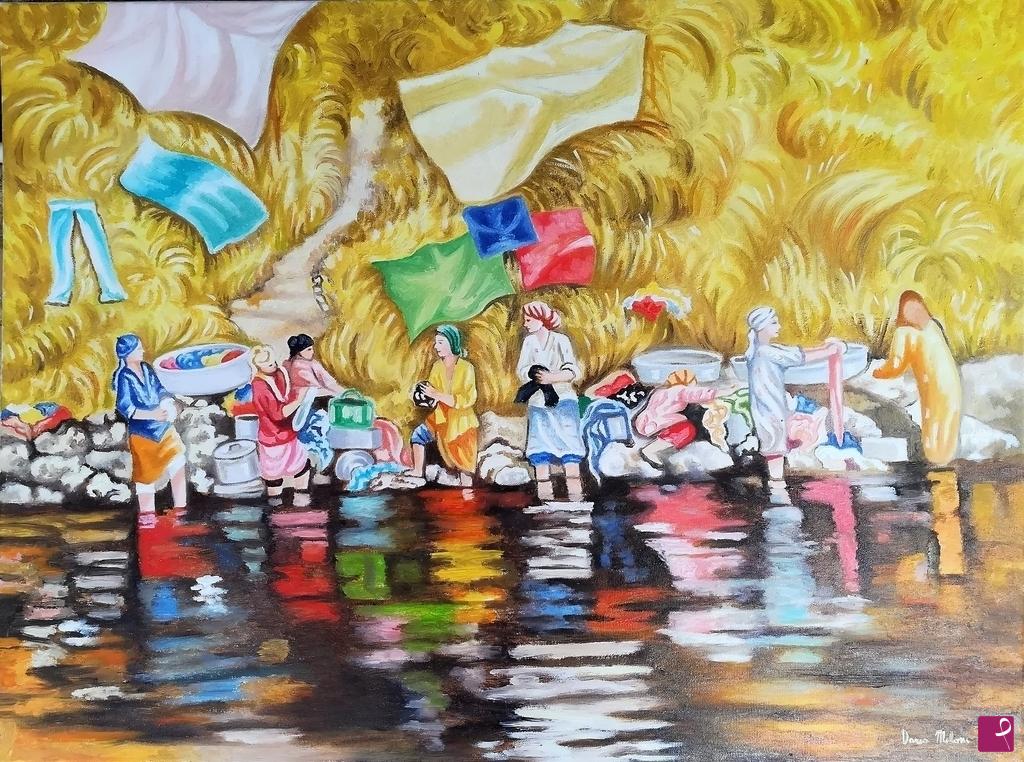 quadri in vendita online - Paesaggio " Al Fiume".
