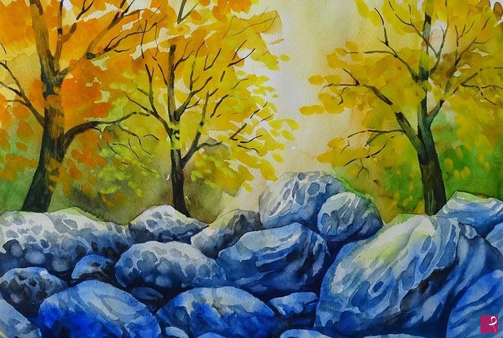 quadri in vendita online - Paesaggio AUTUNNALE 