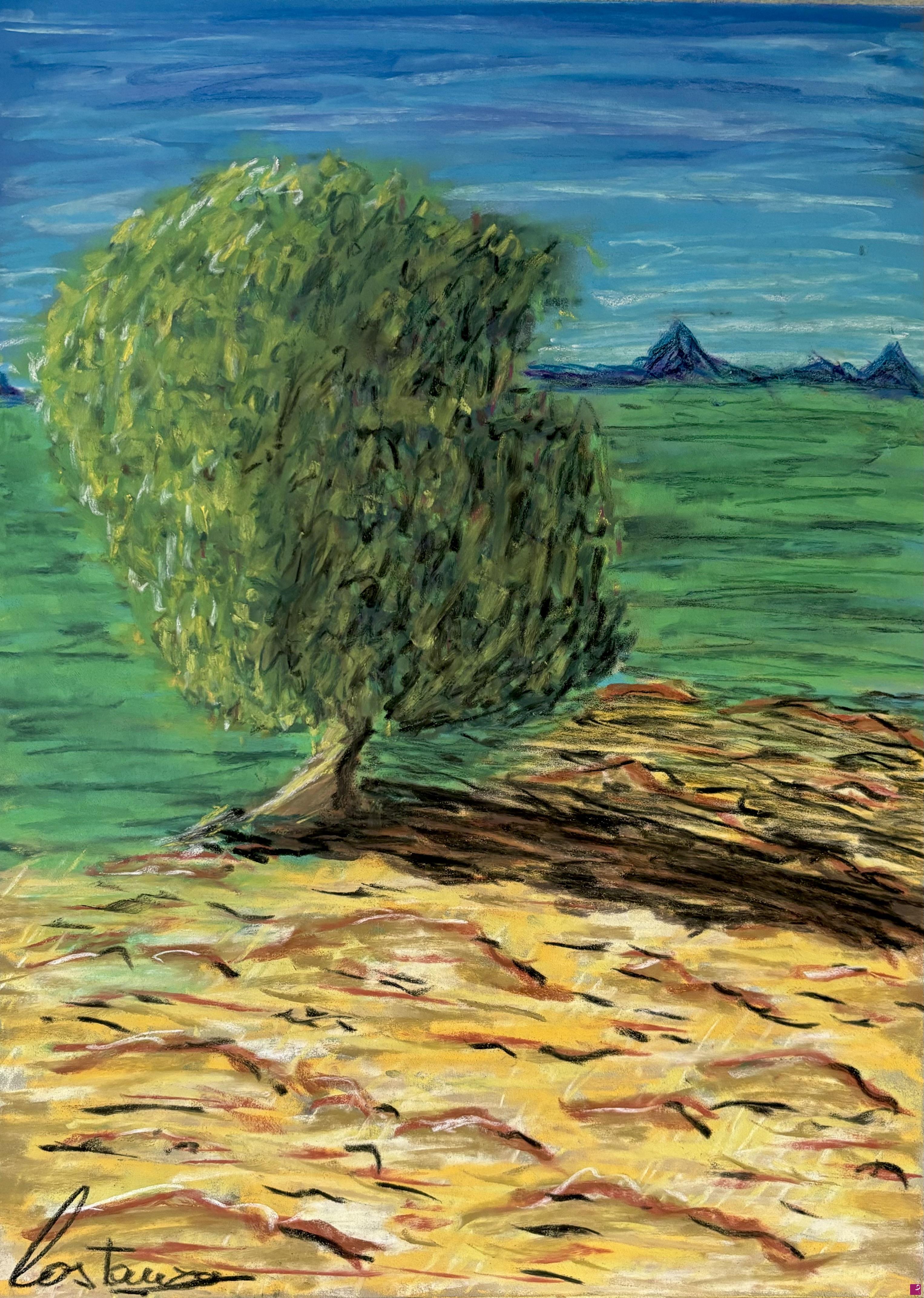 quadri in vendita online - Paesaggio con albero
