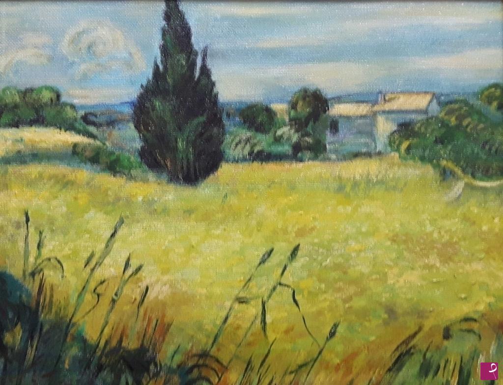 quadri in vendita online - Paesaggio con cipressi