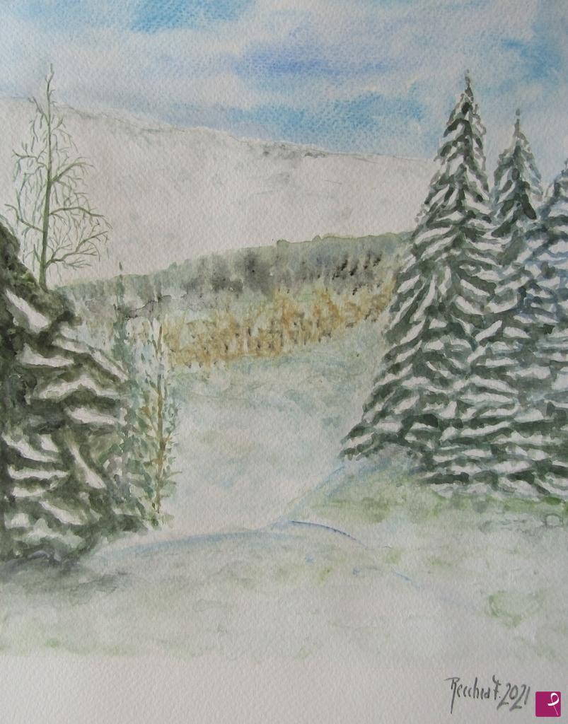 quadri in vendita online - paesaggio invernale