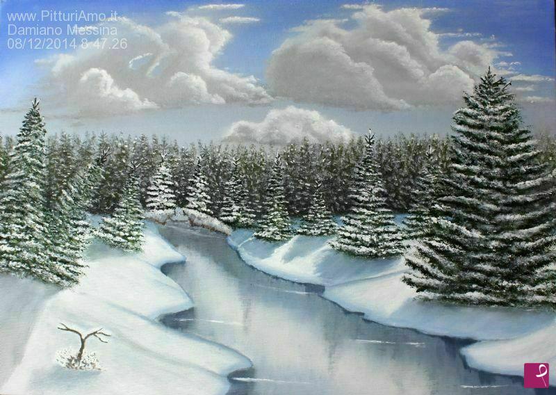 quadri in vendita online - Paesaggio invernale