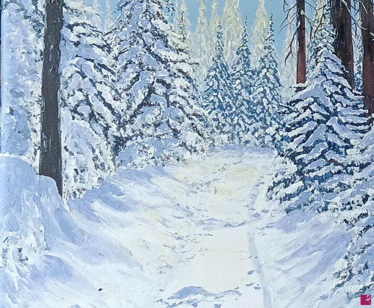 quadri in vendita online - Paesaggio invernale