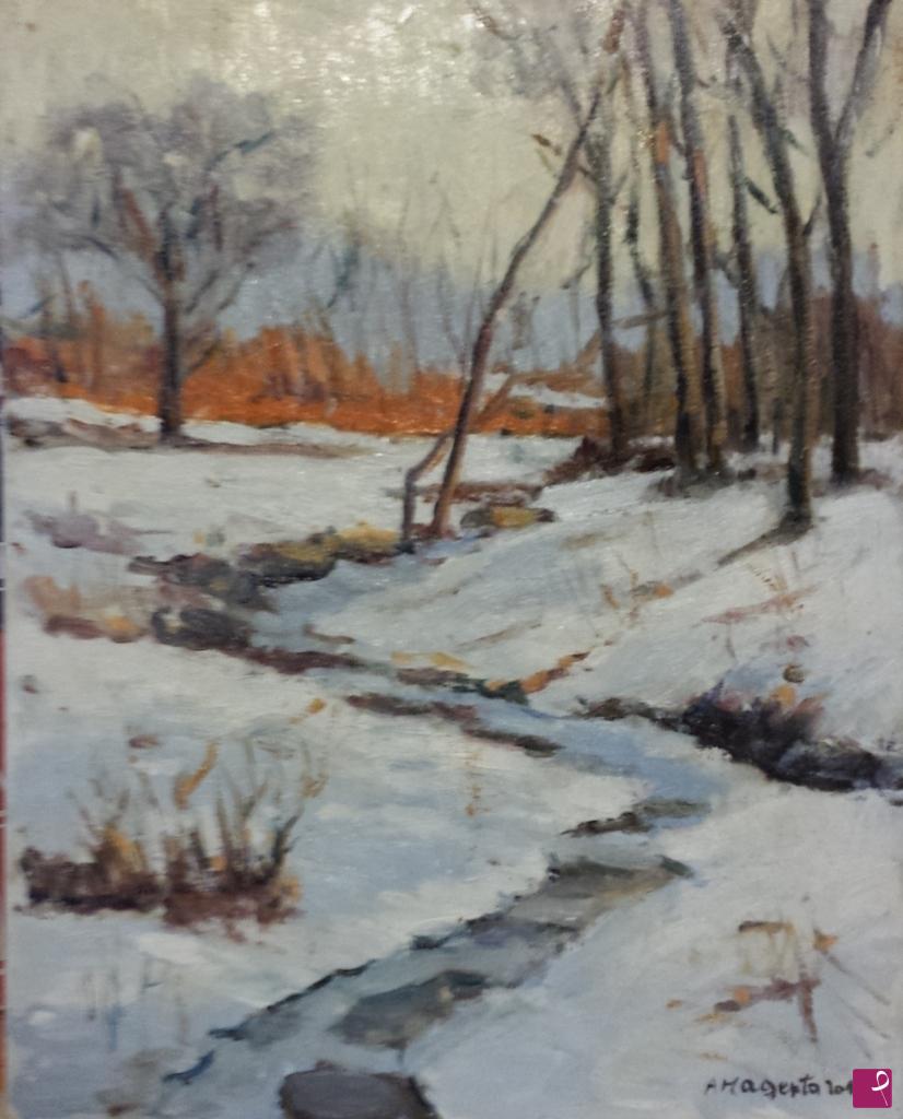 quadri in vendita online - Paesaggio invernale