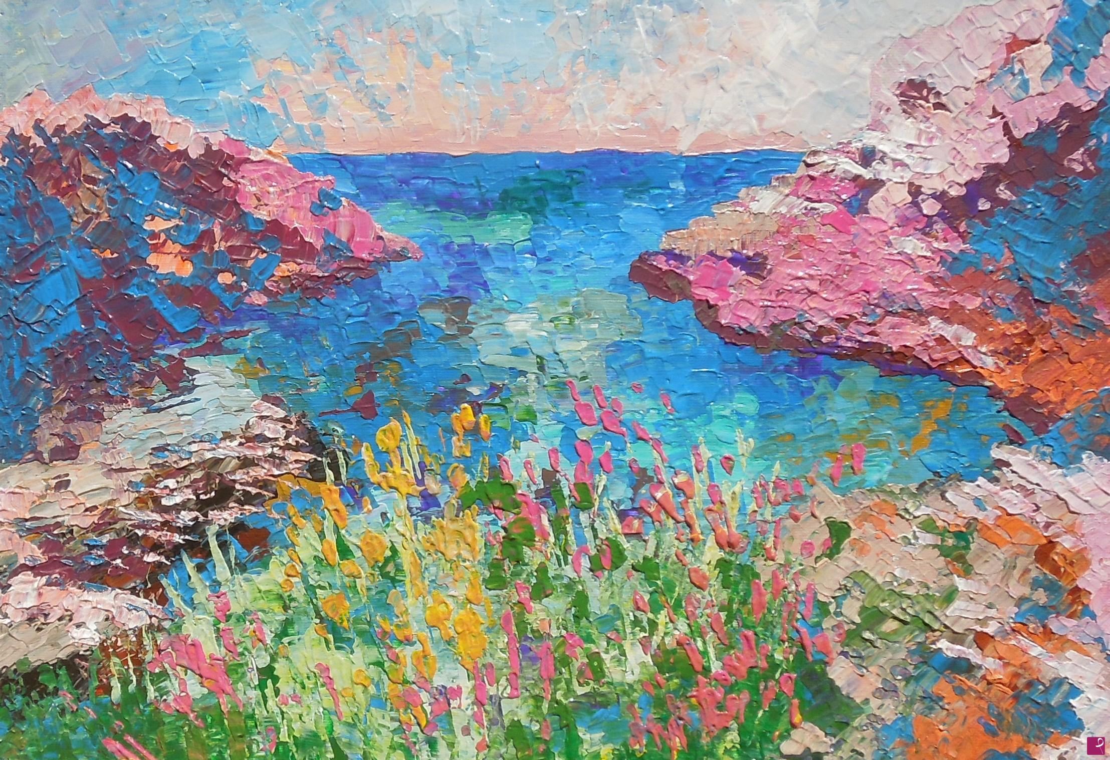 quadri in vendita online - Paesaggio marino toscano - 616