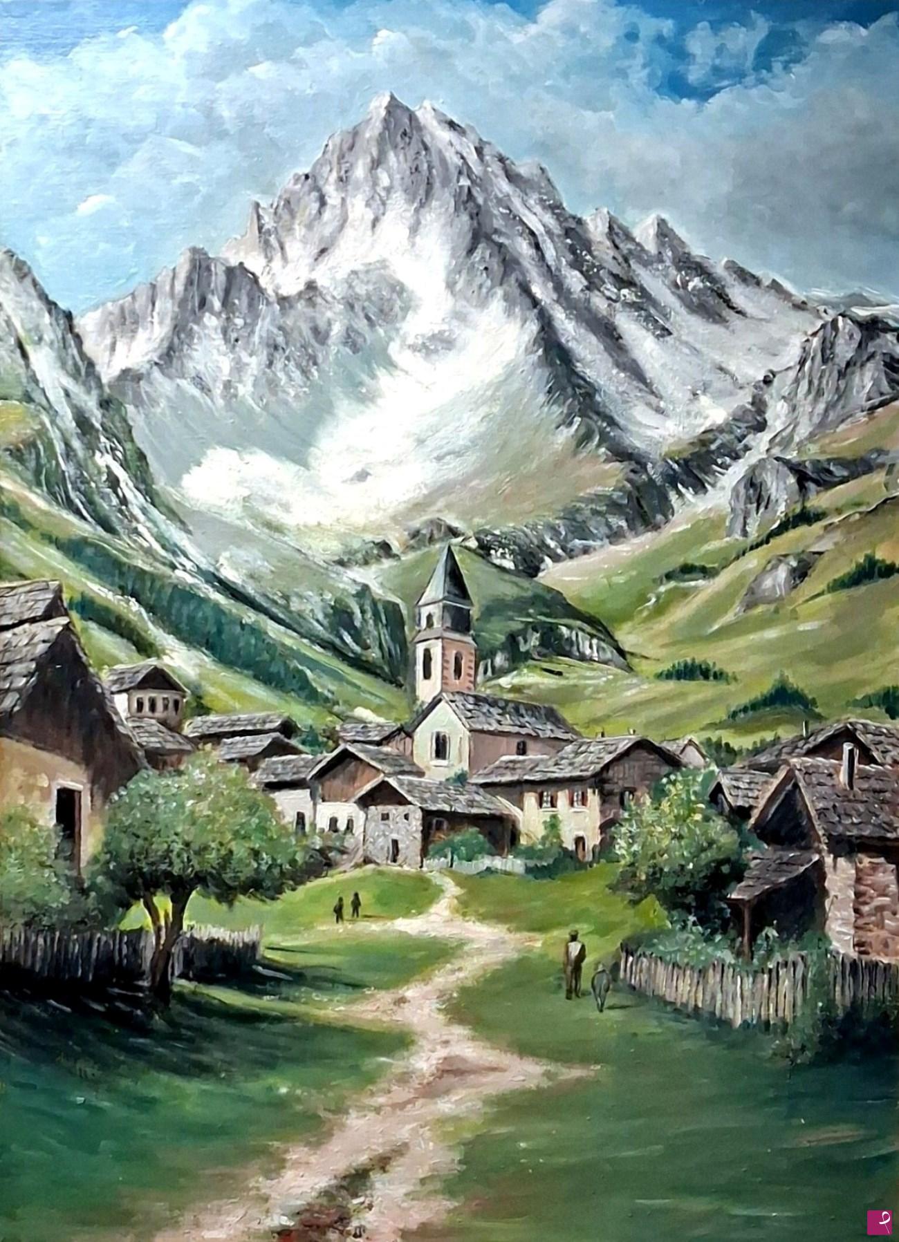 quadri in vendita online - Paesaggio montano