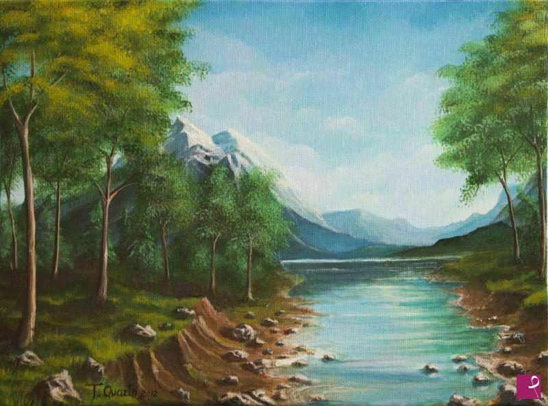 quadri in vendita online - paesaggio montano