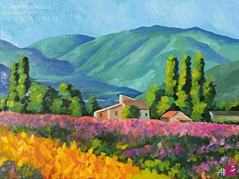quadri in vendita online - Paesaggio Provenzale