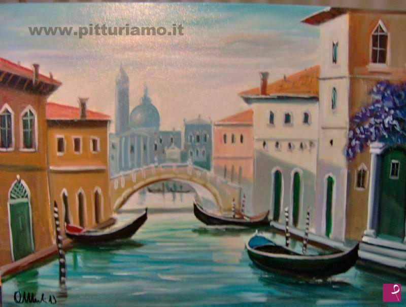 quadri in vendita online - Paesaggio Venezia art.4 - Un Rio di Canal Grande