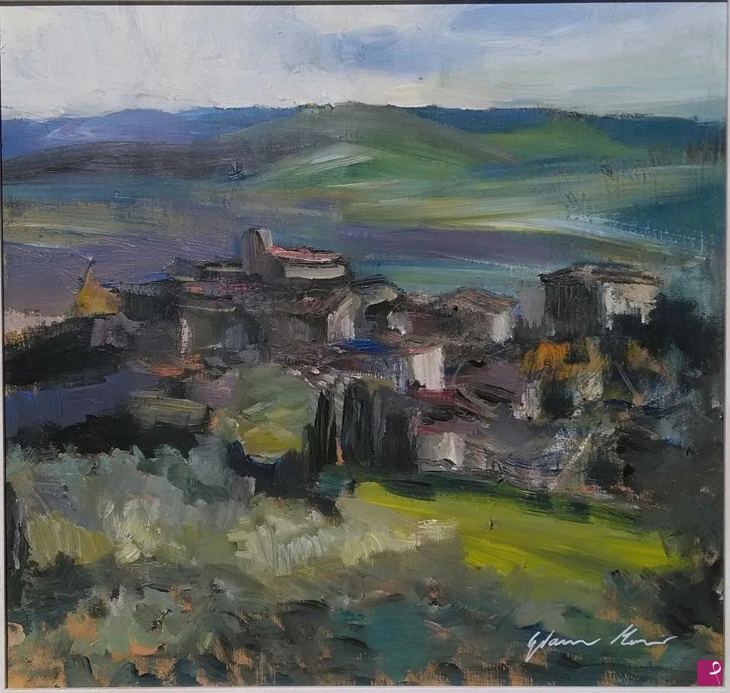 quadri in vendita online - Paesino in chianti