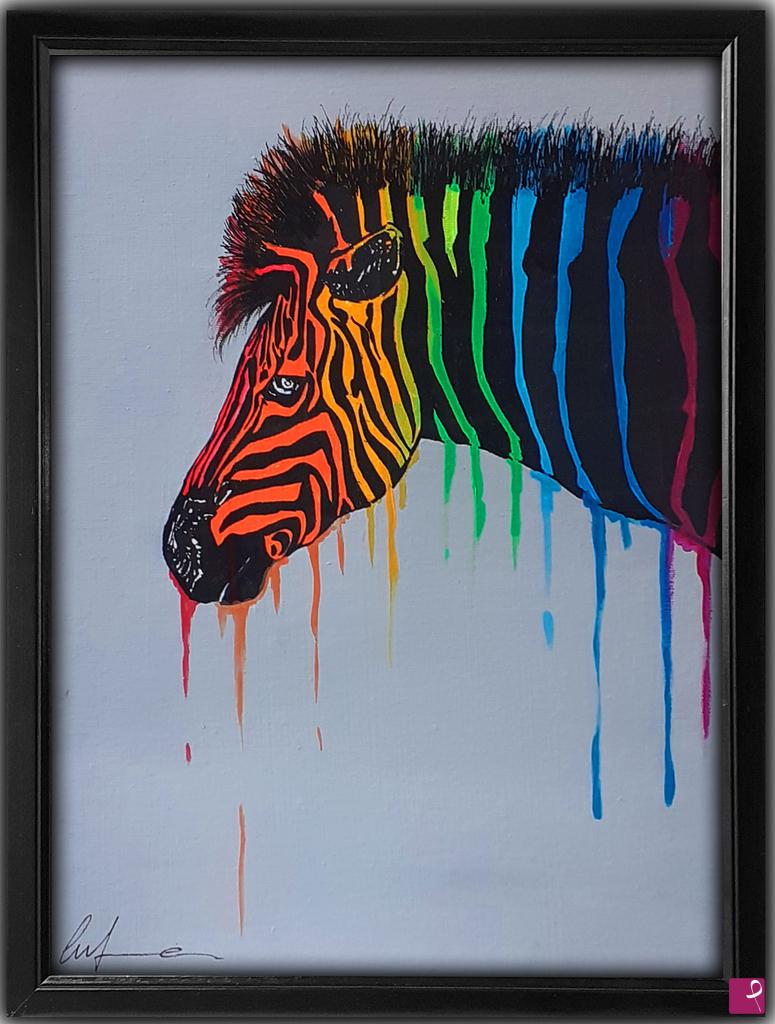 quadri in vendita online - Paint zebra