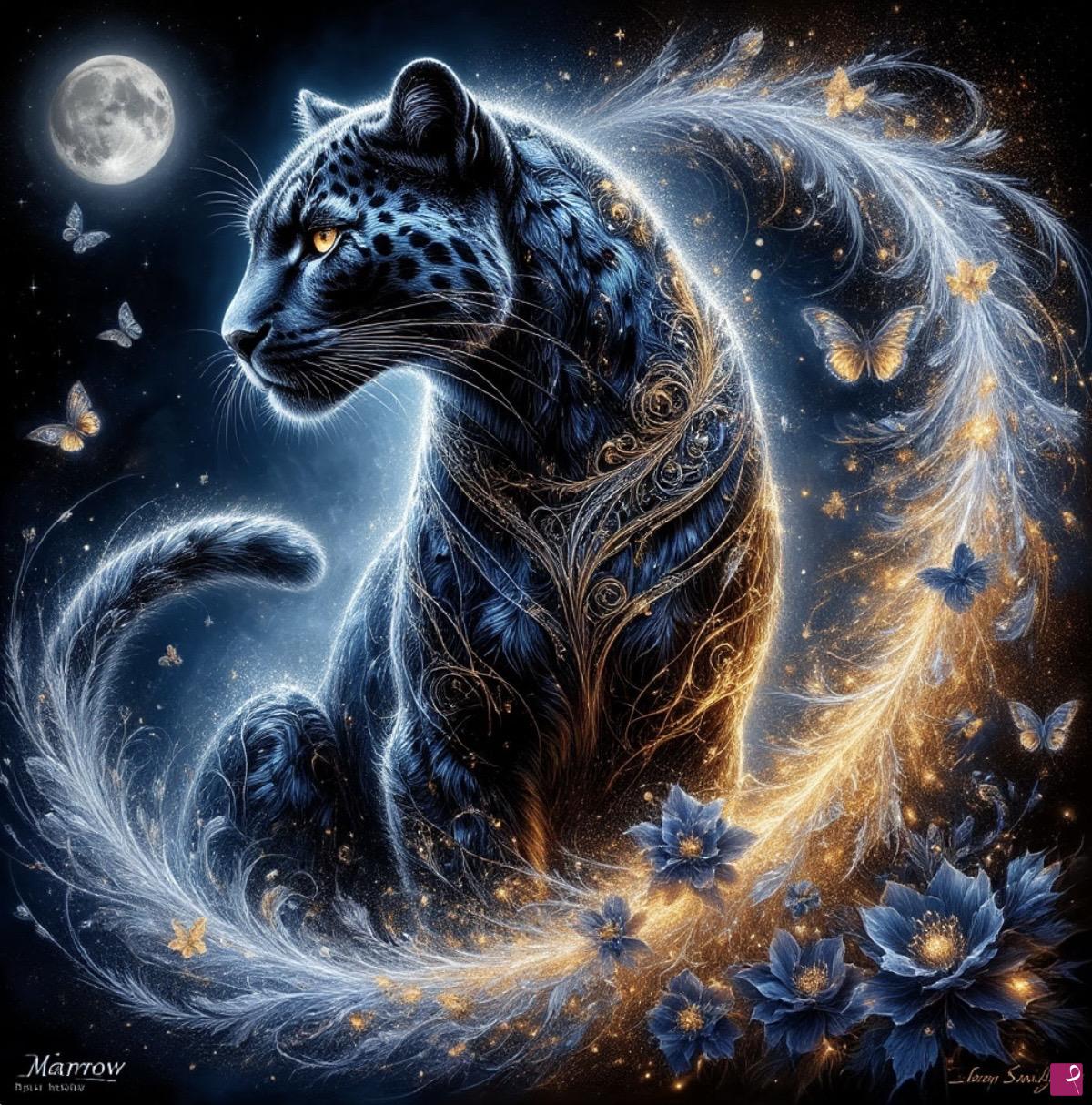 quadri in vendita online - Panthers, moon…