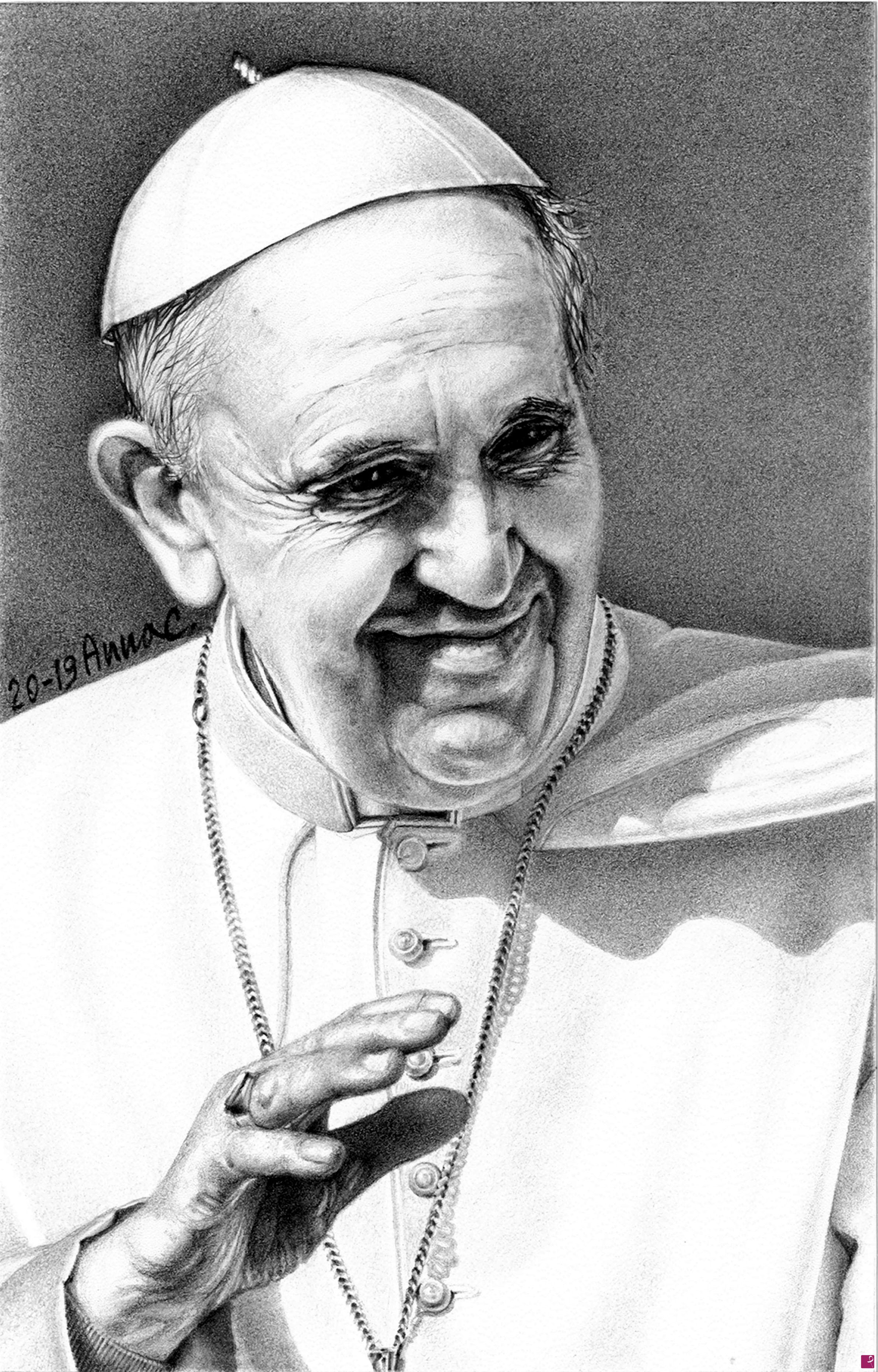 quadri in vendita online - Papa Francesco. Ritratto.
