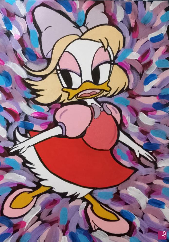 quadri in vendita online - Paperina danzante - Dancing Daisy Duck