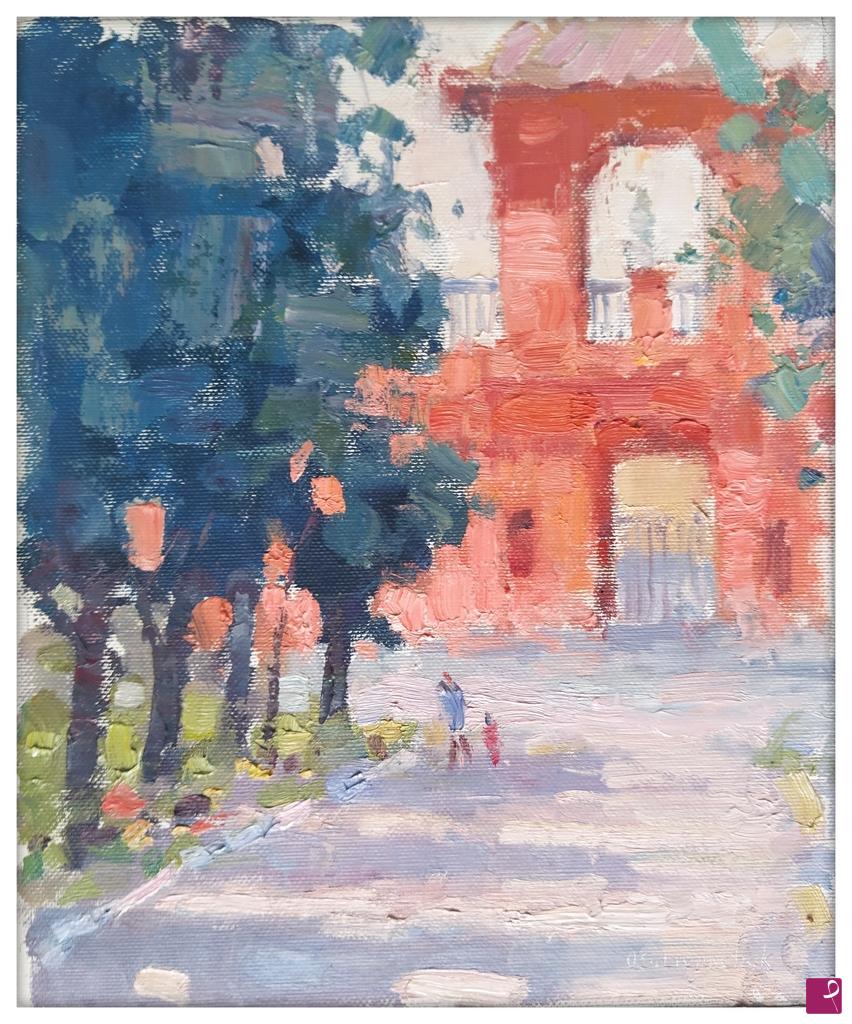quadri in vendita online - Parco dell'Ombrellino. Frascati