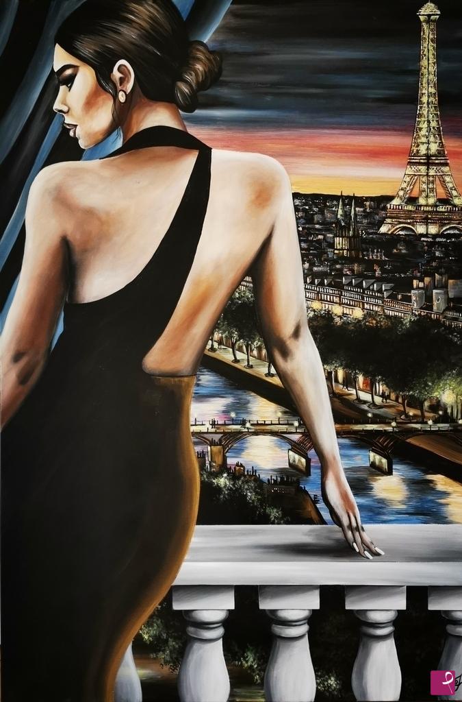 quadri in vendita online - Parisian night 