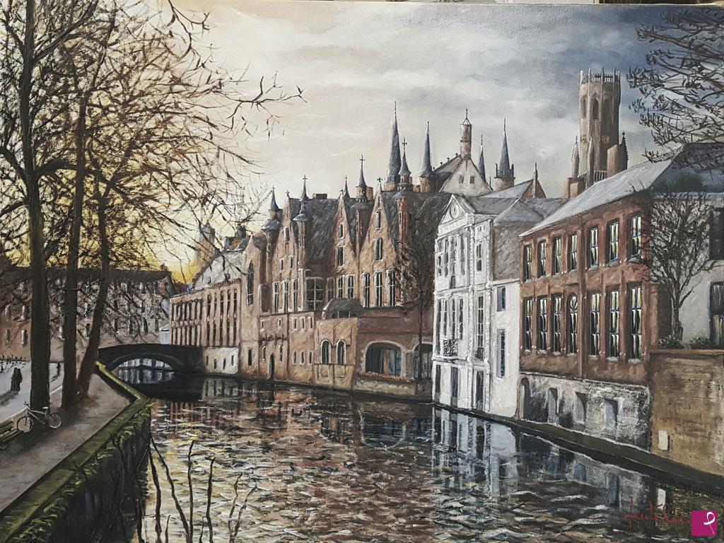 quadri in vendita online - passeggiando per Bruges #02