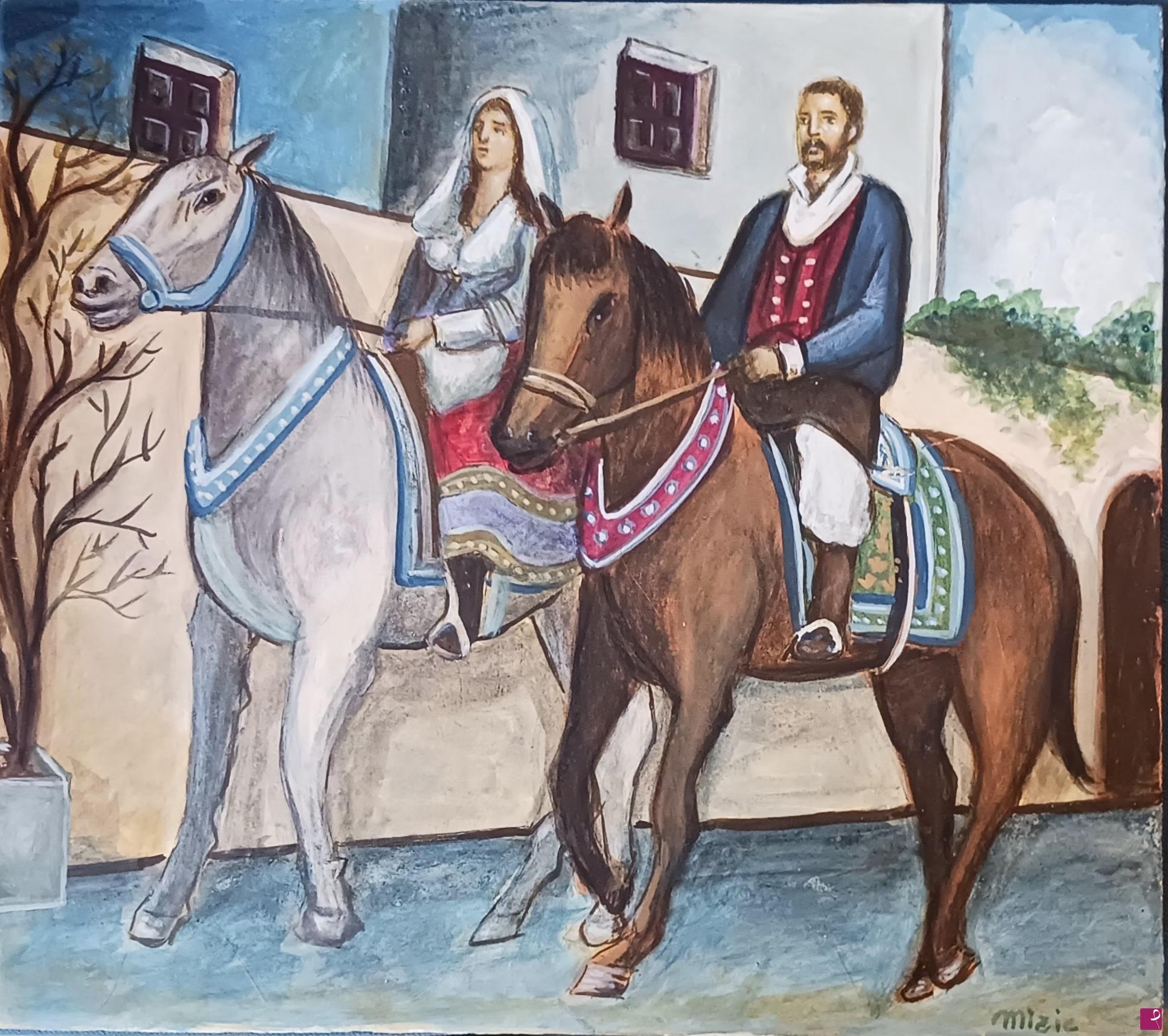 quadri in vendita online - Passeggiata a cavallo