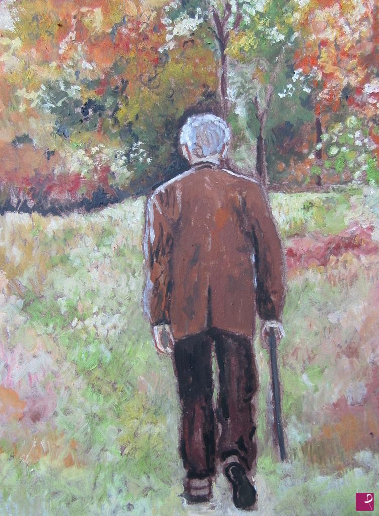 quadri in vendita online - PASSEGGIATA D'AUTUNNO