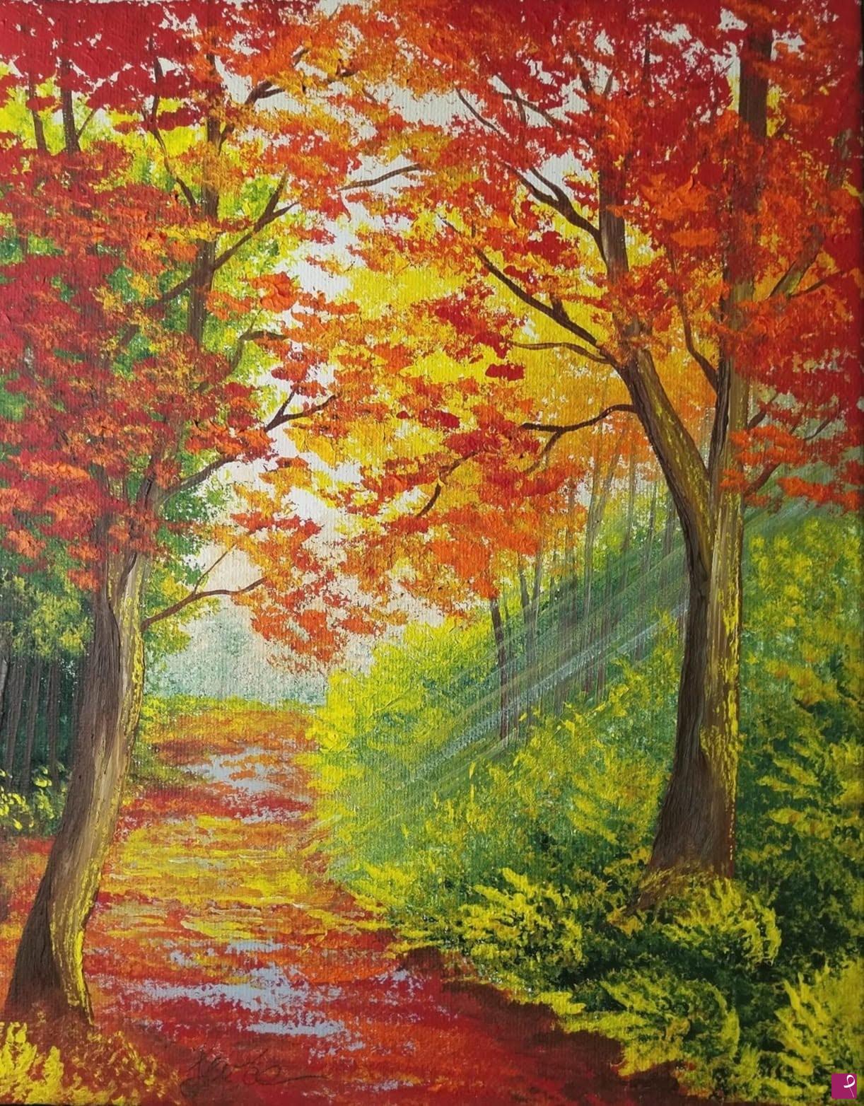 quadri in vendita online - Passeggiata d'Autunno