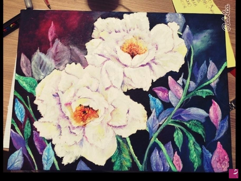 quadri in vendita online - Peonie alla nonna 