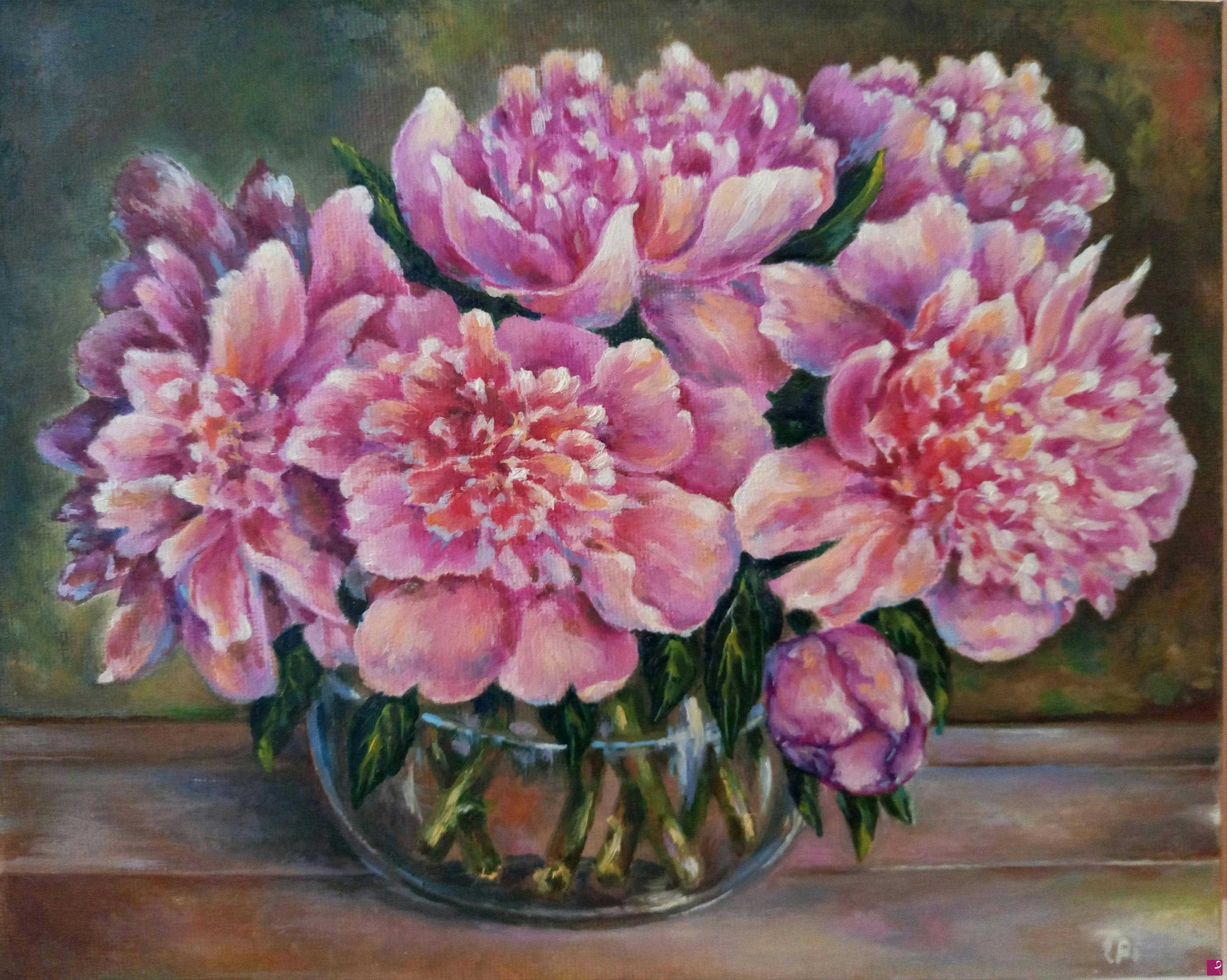 quadri in vendita online - Peonie rosa