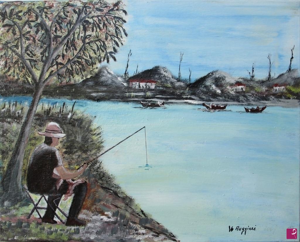 quadri in vendita online - PESCANDO AL MARE