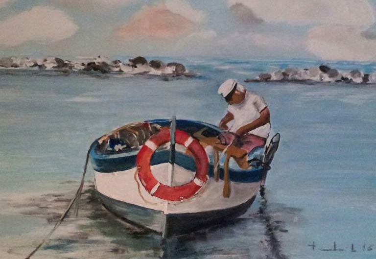 quadri in vendita online - pescatore