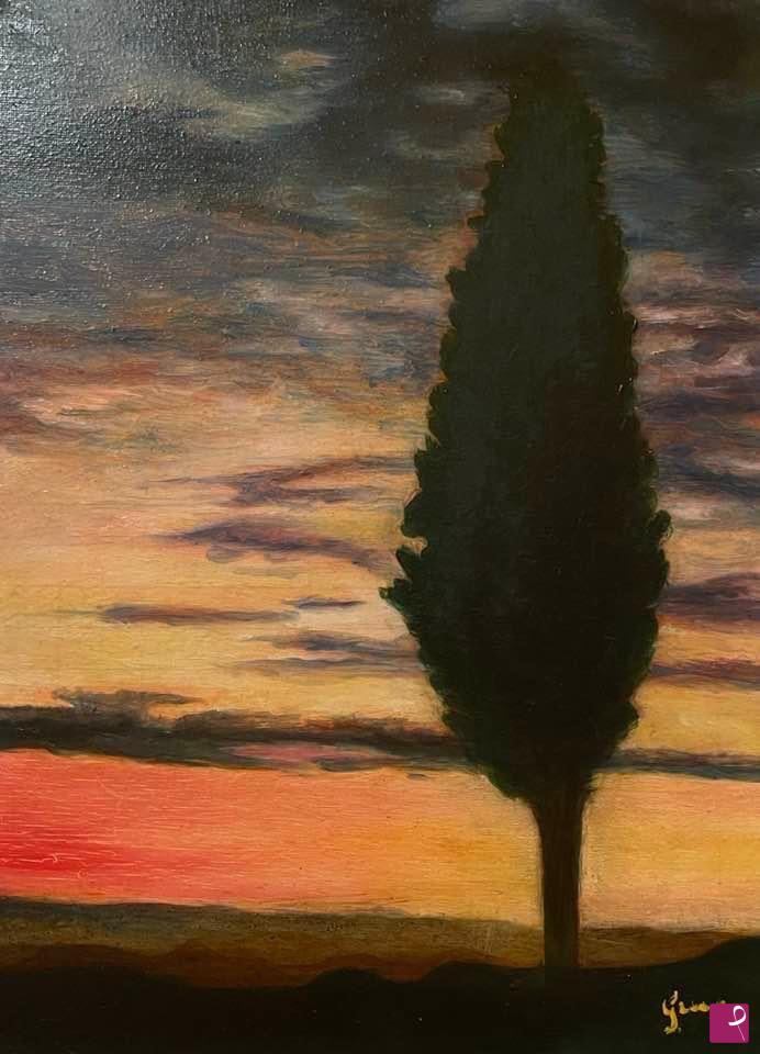 quadri in vendita online - Pianto al tramonto