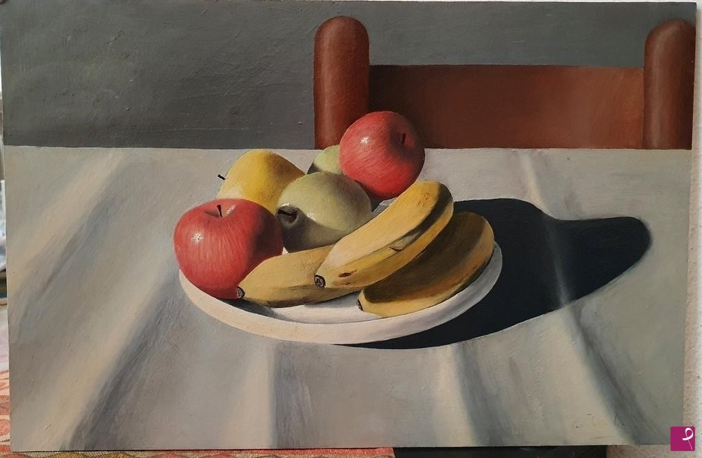 quadri in vendita online - Piatto con frutta