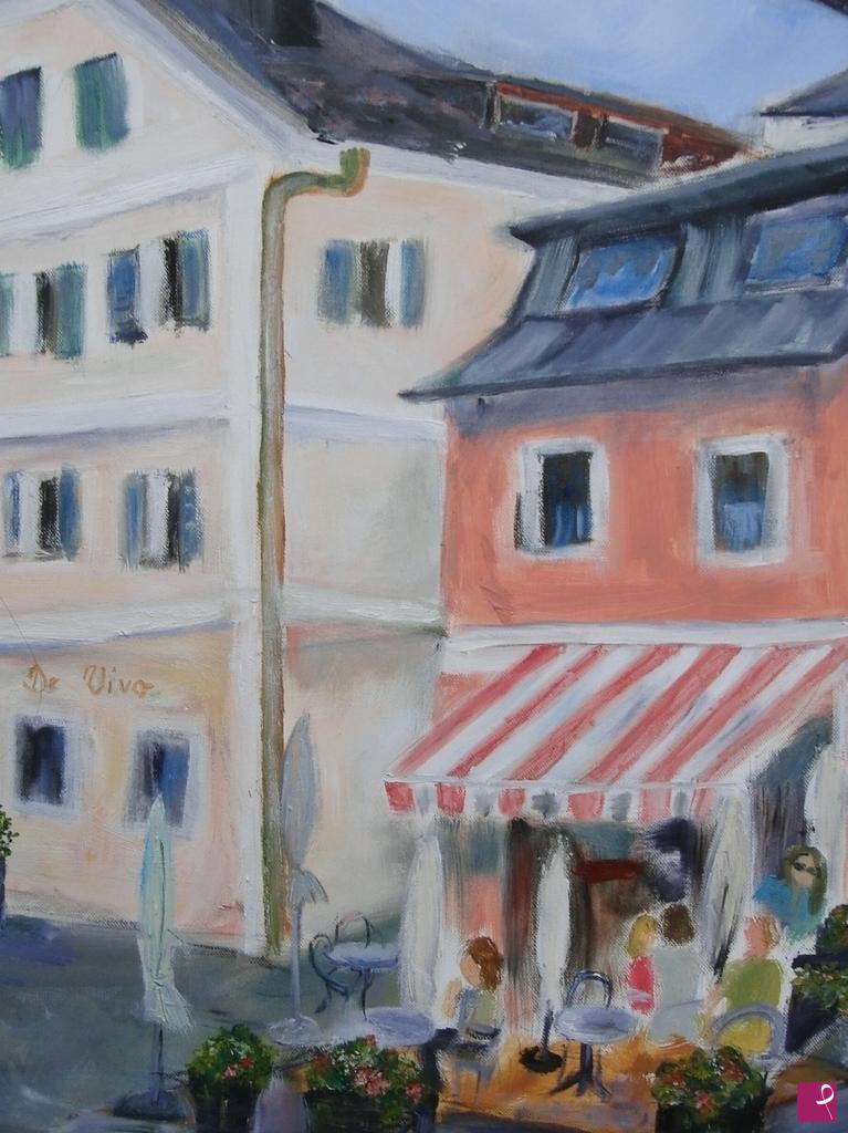 quadri in vendita online - piazzetta a San Candido