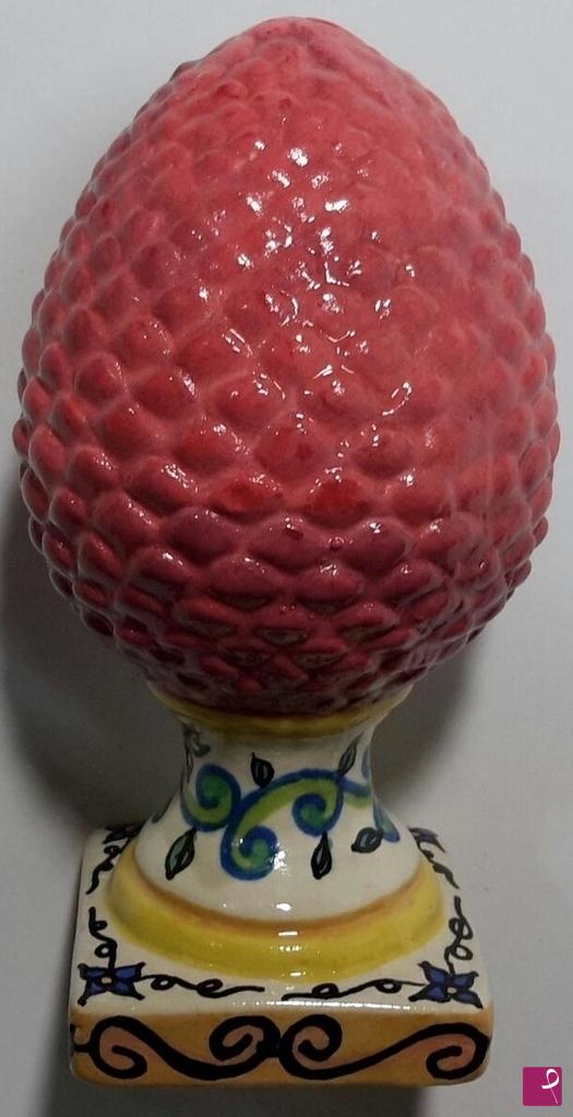 quadri in vendita online - "Pigna in rosso" in ceramica