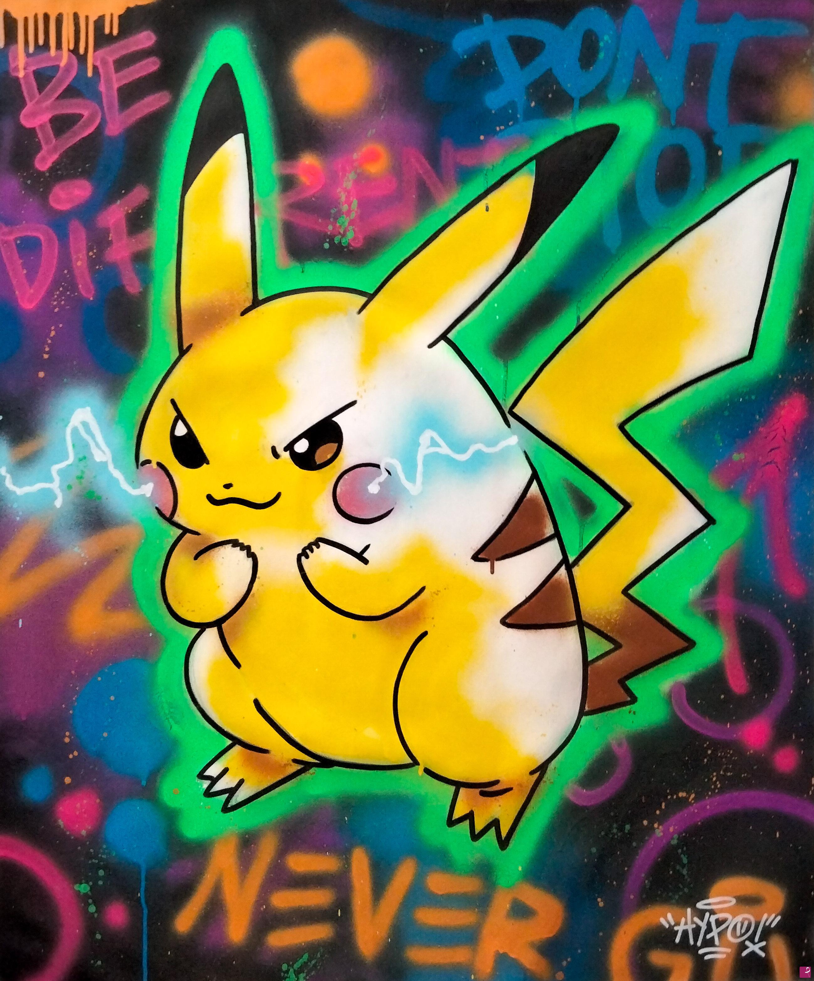 quadri in vendita online - Pikachu - Thunderbolt 