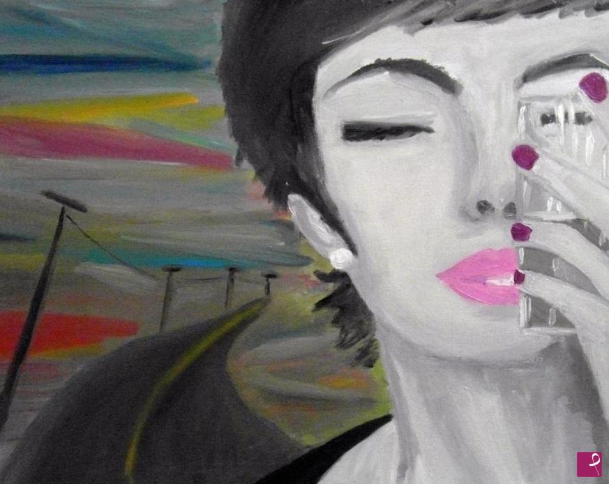 quadri in vendita online - Pink Lips