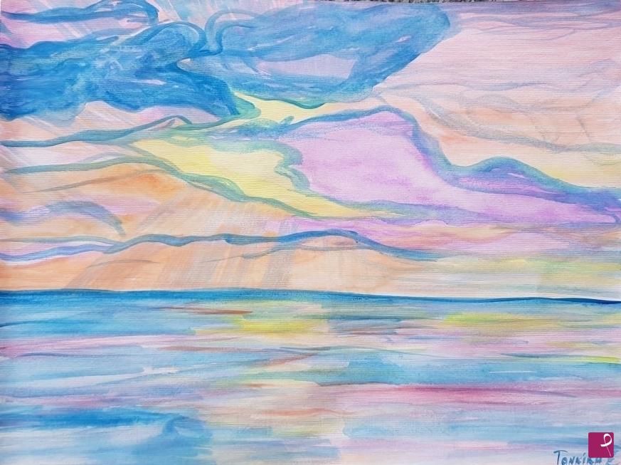 quadri in vendita online - pink sunset