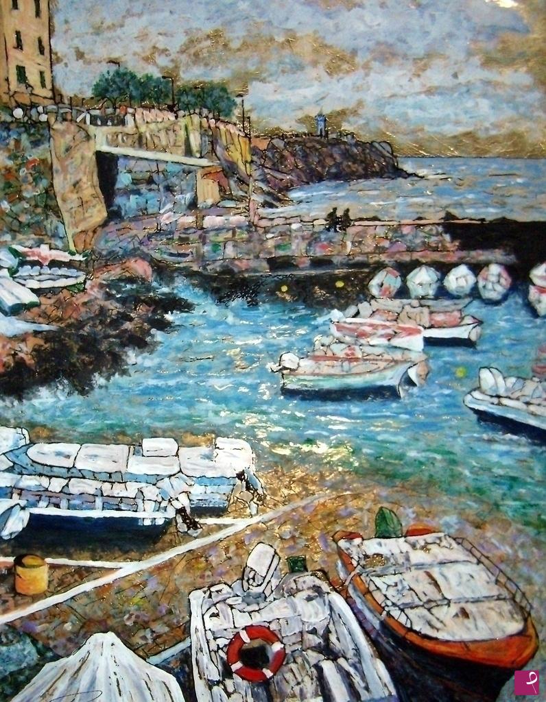 quadri in vendita online - Piombino - Porticciolo mediceo - www.mauropre.com