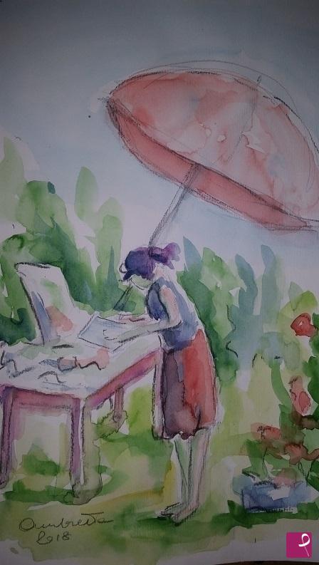 quadri in vendita online - Pittrice  "en plein air"