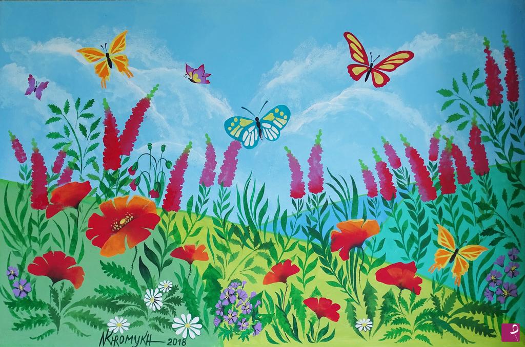 quadri in vendita online - pittura con acrilico su muro