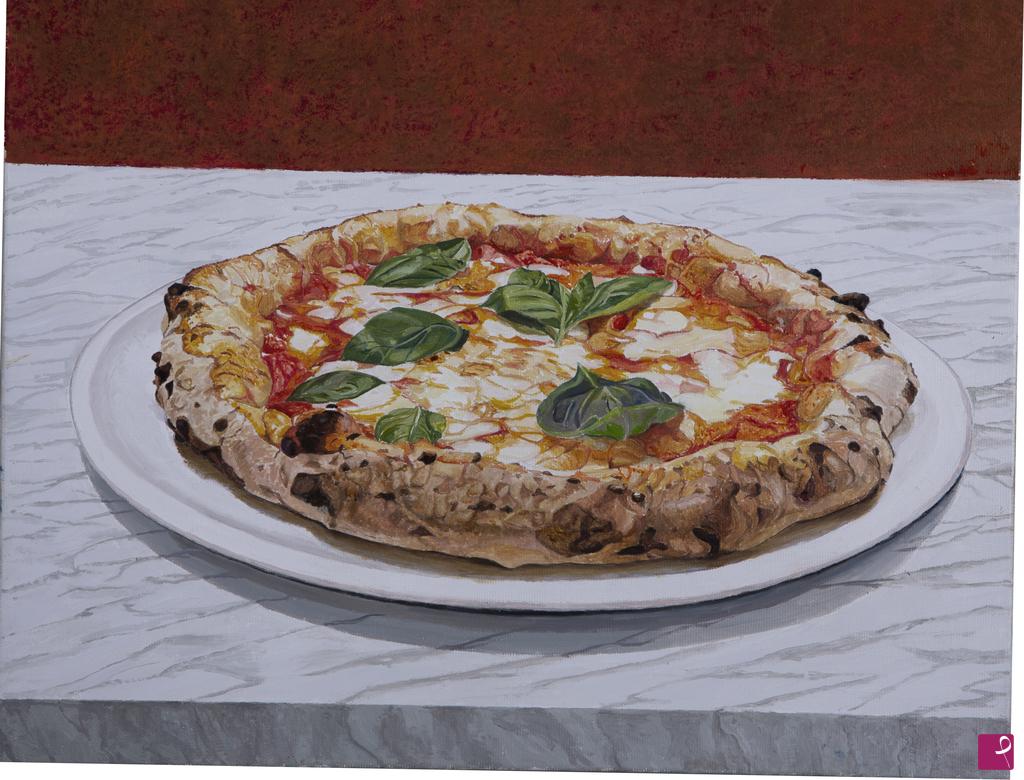 quadri in vendita online - Pizza margherita (trittico italico 2)