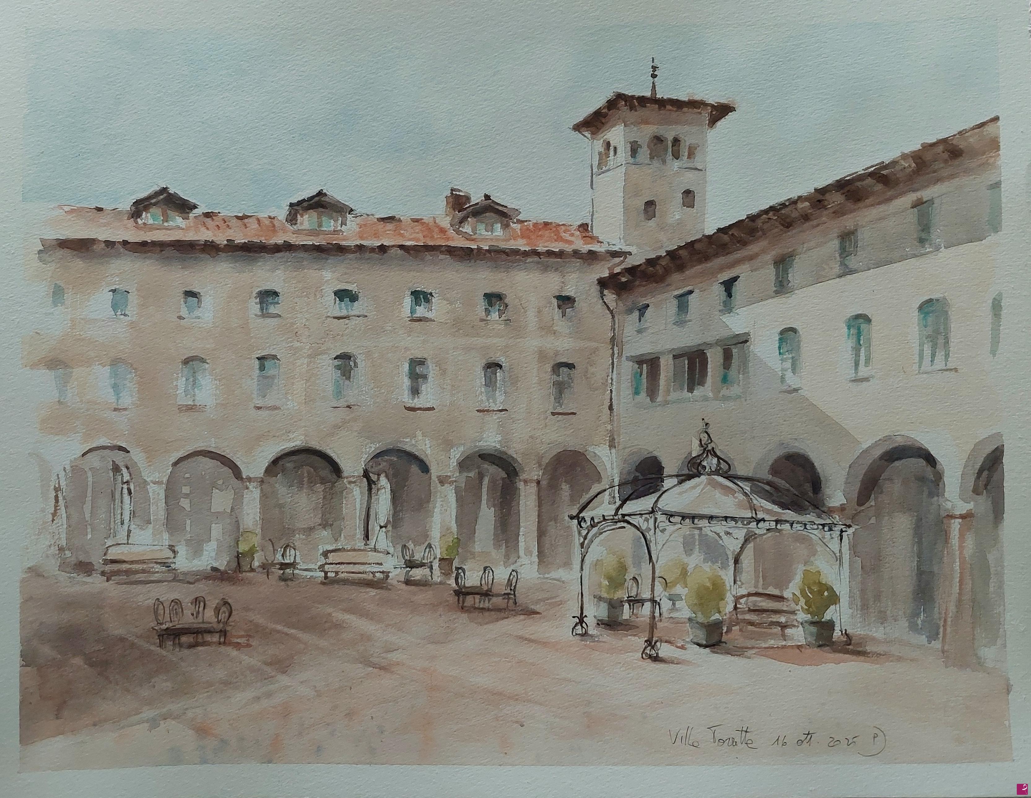 quadri in vendita online - Plein air a Villa Torretta