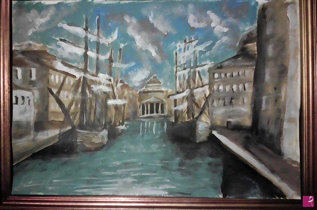 quadri in vendita online - Ponte rosso
