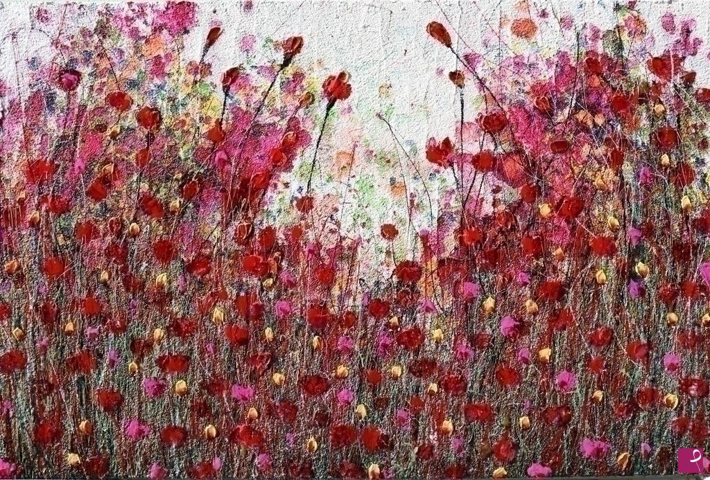 quadri in vendita online - poppies and friends V