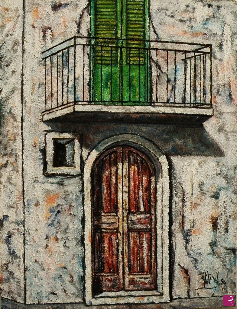 quadri in vendita online - PORTONE E BALCONE 