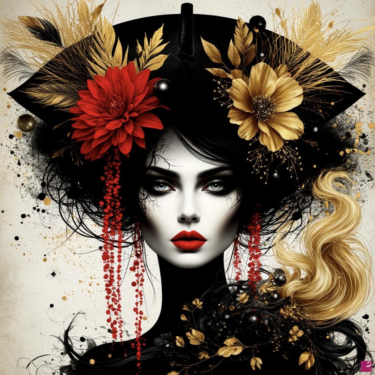 quadri in vendita online - Portrait beautiful woman 