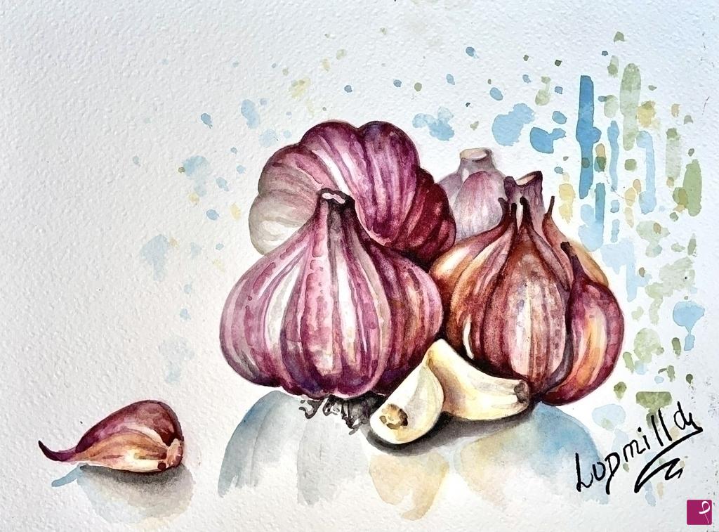 quadri in vendita online - Poster stampa originale con aglio