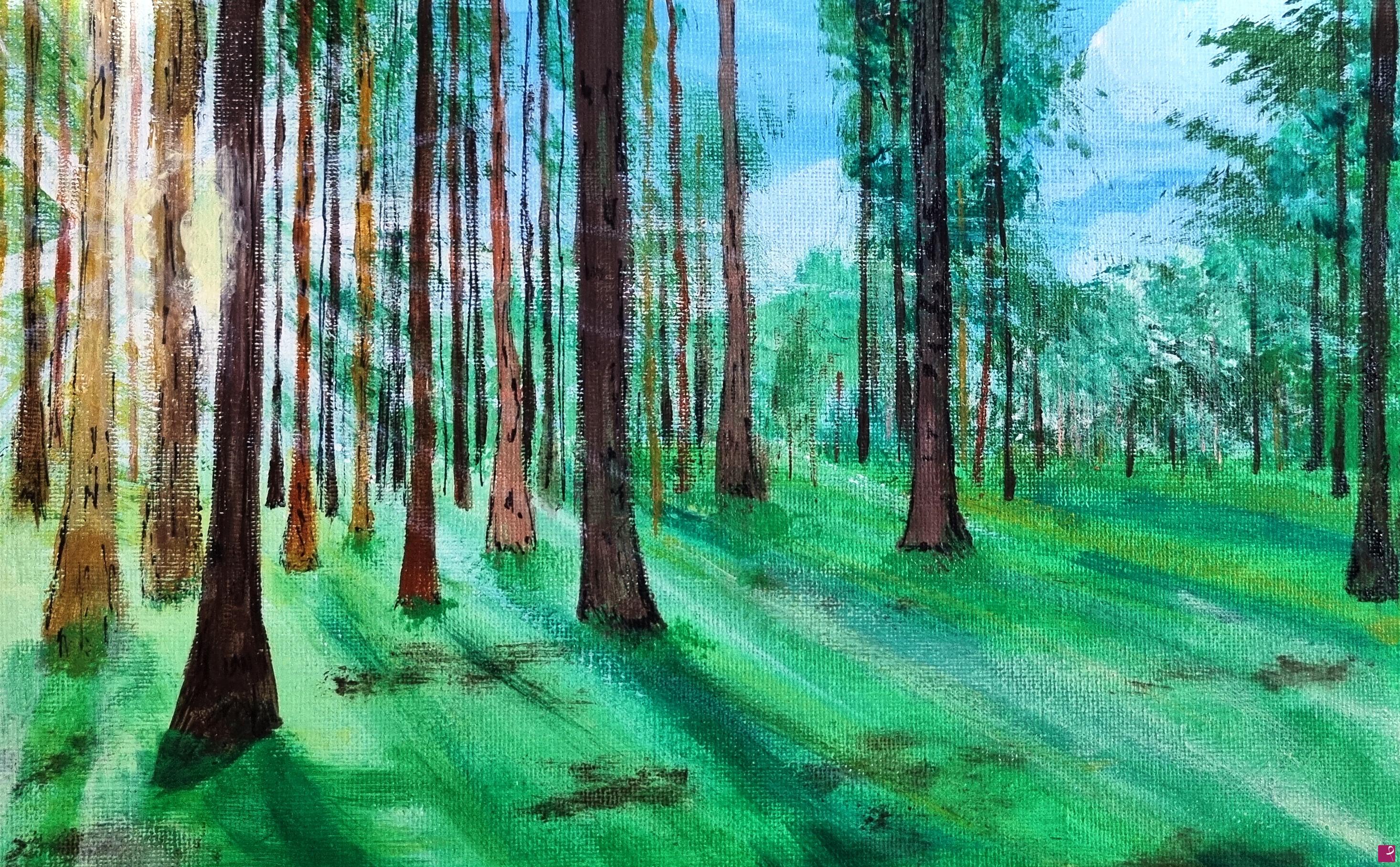 quadri in vendita online - Primavera nel bosco