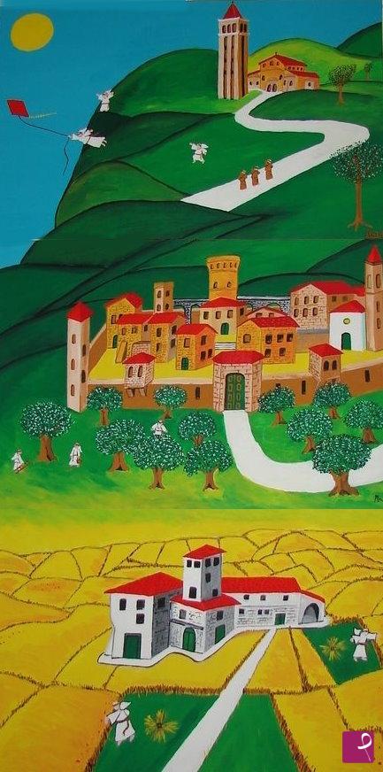 quadri in vendita online - Puzzle di Fratini (UN OPERA IN 3 PANNELLI)