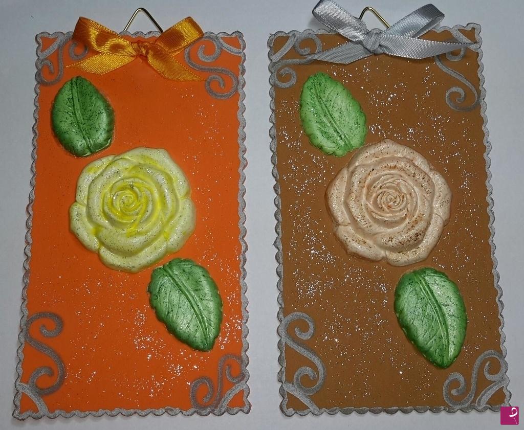 quadri in vendita online - QUADRETTI "FIORI  DI GESSO PROFUMATO"